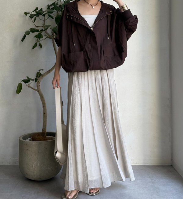  「シアーパネルプリーツスカート」|スカート|