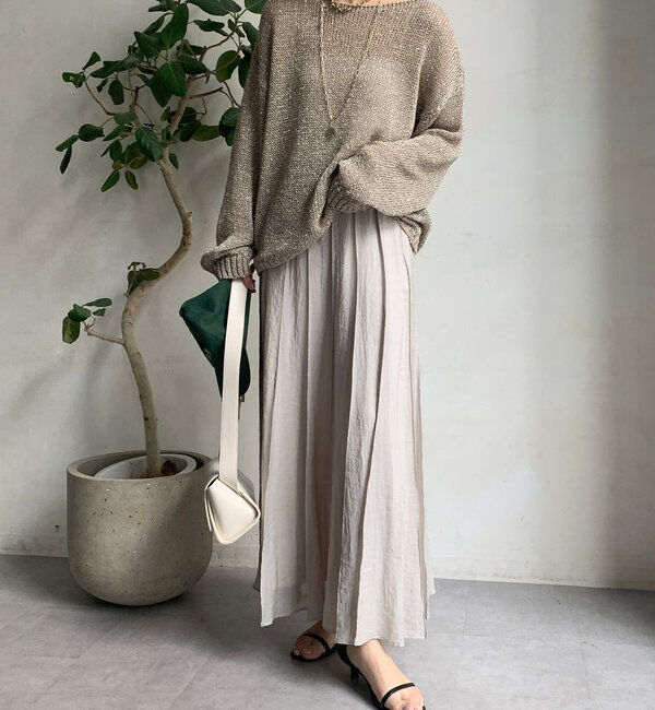  「シアーパネルプリーツスカート」|スカート|