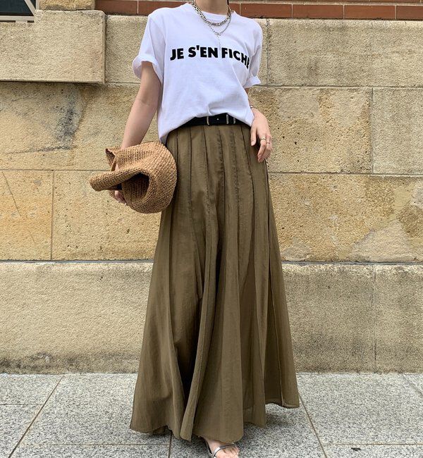  「シアーパネルプリーツスカート」|スカート|