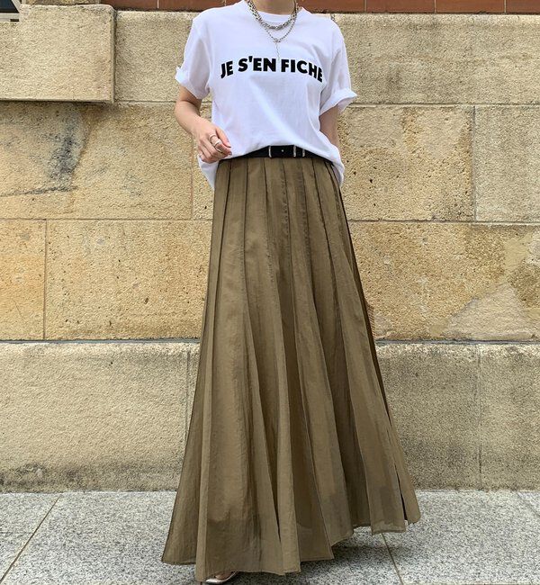  「シアーパネルプリーツスカート」|スカート|