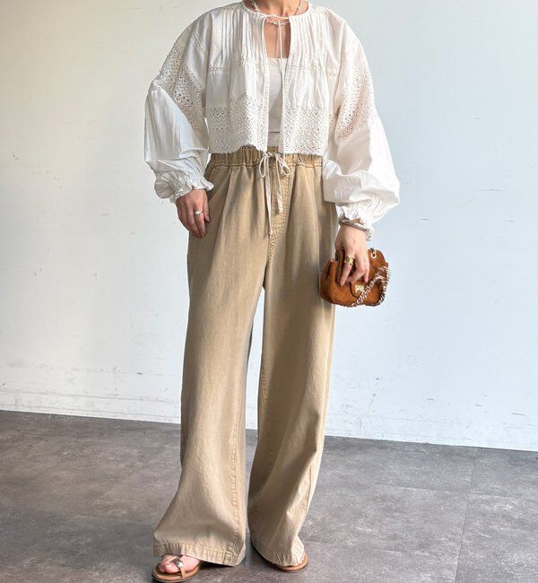  「デニムワイドイージーパンツ」|デニム|