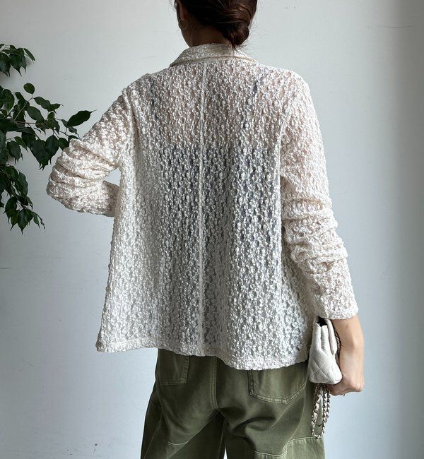  「ラメシアーレースシャツ」|シャツ・ブラウス|