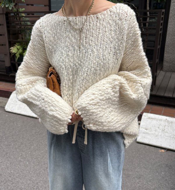  「ウールスラブロービングニット」|ニット・セーター|