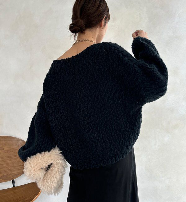  「ウールスラブロービングニット」|ニット・セーター|
