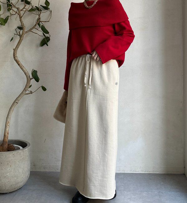  「裏起毛DD刺繍スカート」|スカート|