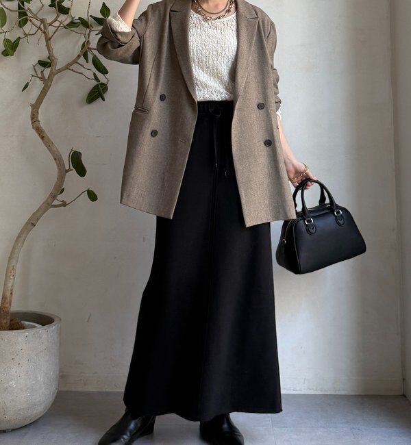  「裏起毛DD刺繍スカート」|スカート|