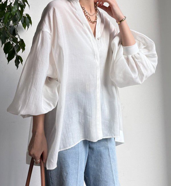  「【WEB限定】バックチュールブラウス」|シャツ・ブラウス|