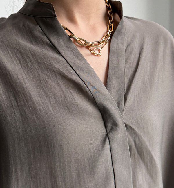  「【WEB限定】バックチュールブラウス」|シャツ・ブラウス|