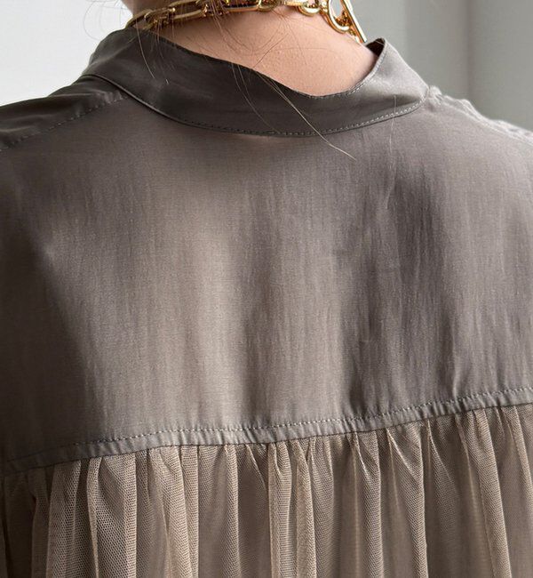  「【WEB限定】バックチュールブラウス」|シャツ・ブラウス|