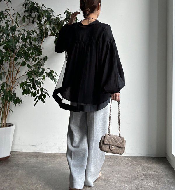  「【WEB限定】バックチュールブラウス」|シャツ・ブラウス|