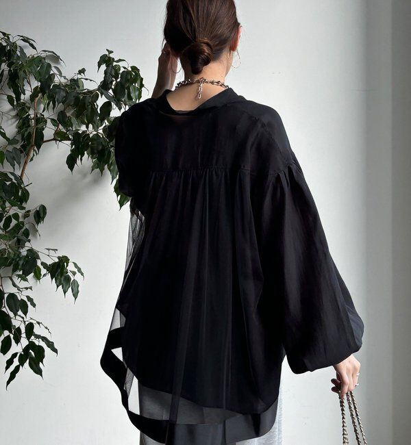  「【WEB限定】バックチュールブラウス」|シャツ・ブラウス|