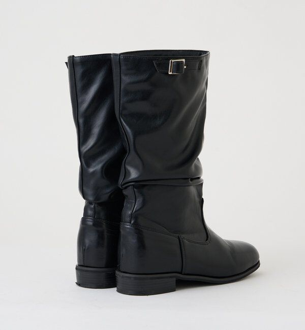  「【レザー&スエード/インソール】ルーズエンジニアブーツ」|ロングブーツ|