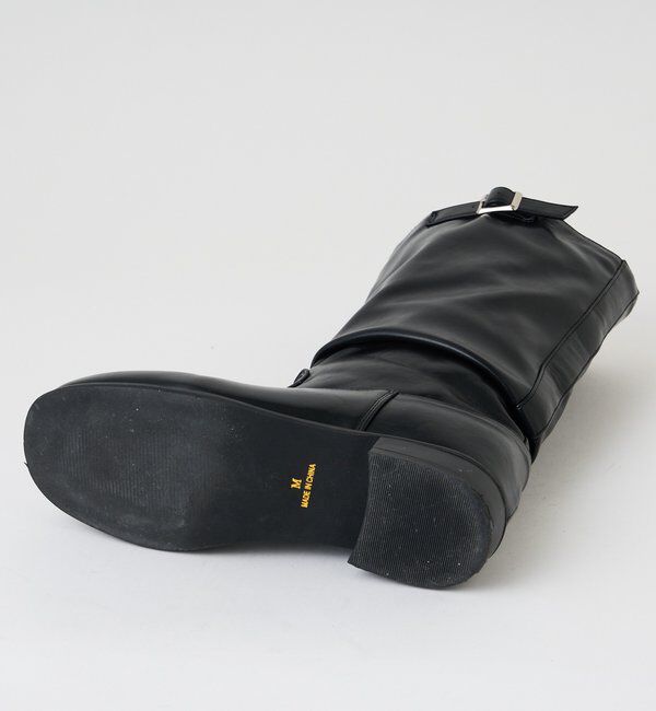  「【レザー&スエード/インソール】ルーズエンジニアブーツ」|ロングブーツ|