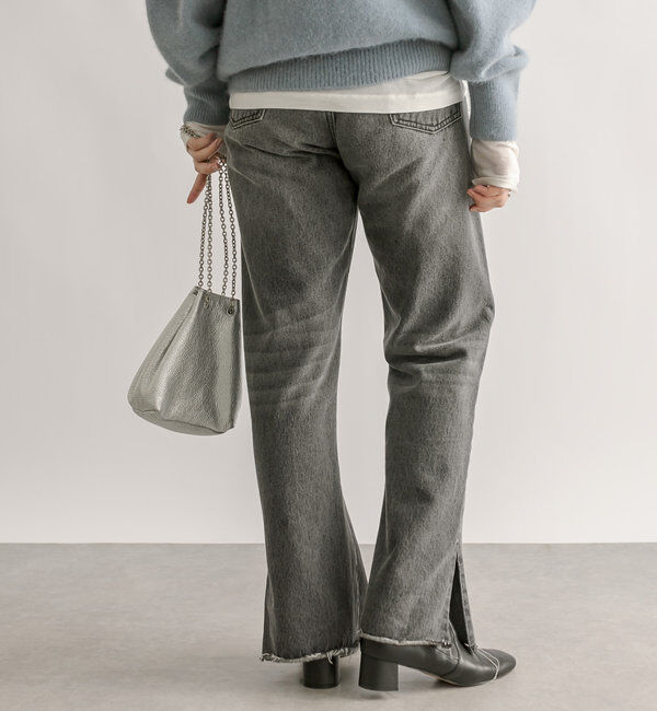  「【全骨格美脚見え！】slit DENIM」|デニム|