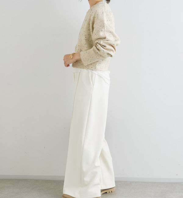  「【カーディガンとしても着れる】ショートZIPニット」|ニット・セーター|