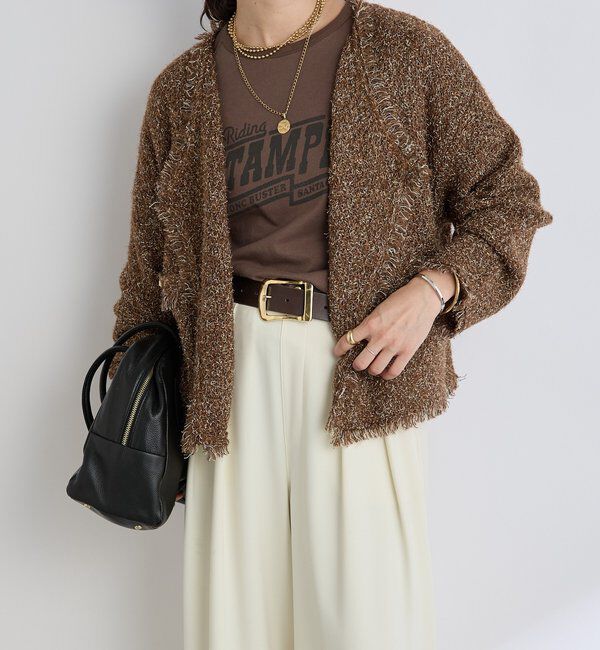  「【品のある着こなしに】リンクスツイードカーデ」|カーディガン|