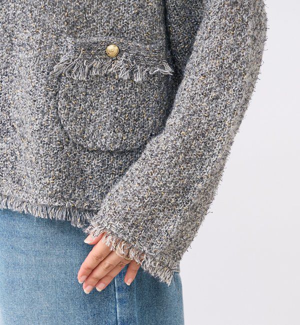  「【品のある着こなしに】リンクスツイードカーデ」|カーディガン|