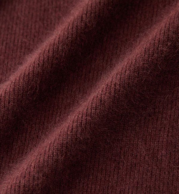  「【抜け感シルエット】ヘアリーウール片畦Vネックニット」|ニット・セーター|