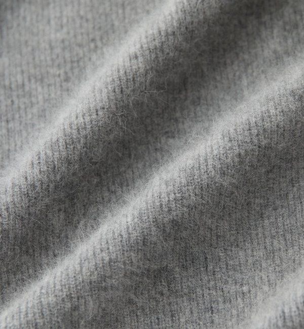  「【抜け感シルエット】ヘアリーウール片畦Vネックニット」|ニット・セーター|