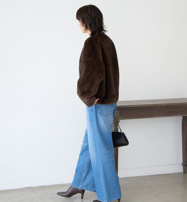  「【シーズンムード高まる】ミンクライクショートコート」|その他|