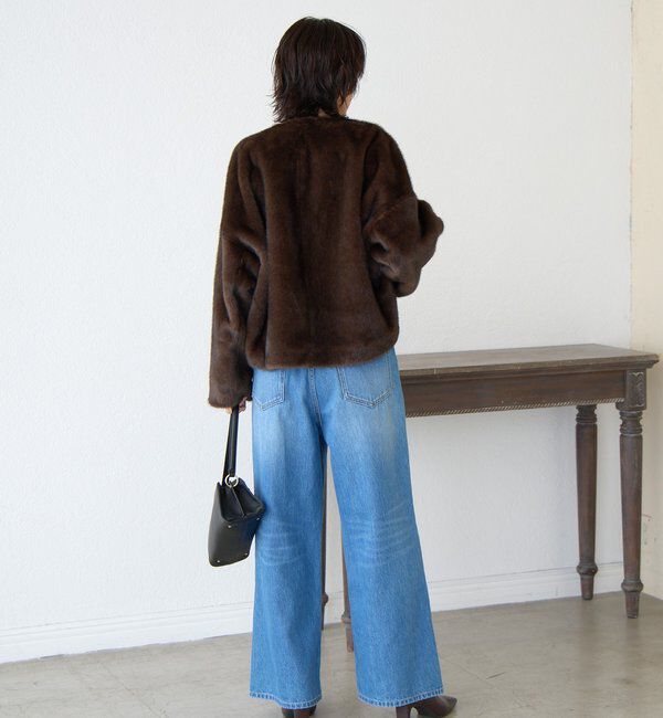  「【シーズンムード高まる】ミンクライクショートコート」|その他|