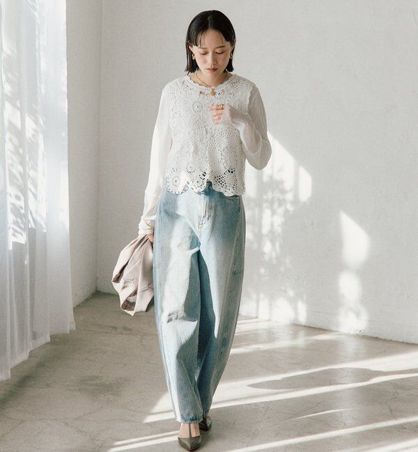  「【トレンド感ある着こなしに】ソフトバレルデニム」|デニム|