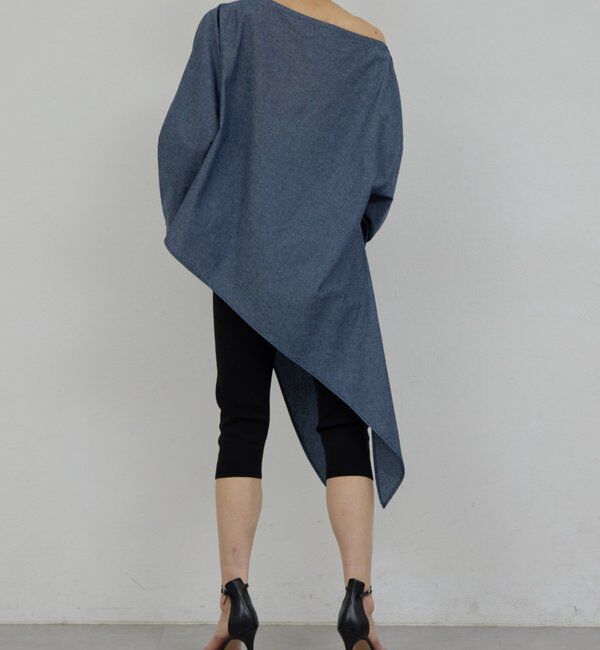  「【PEAS】【手洗い可】アシメシャンブレーシャツ」|シャツ・ブラウス|