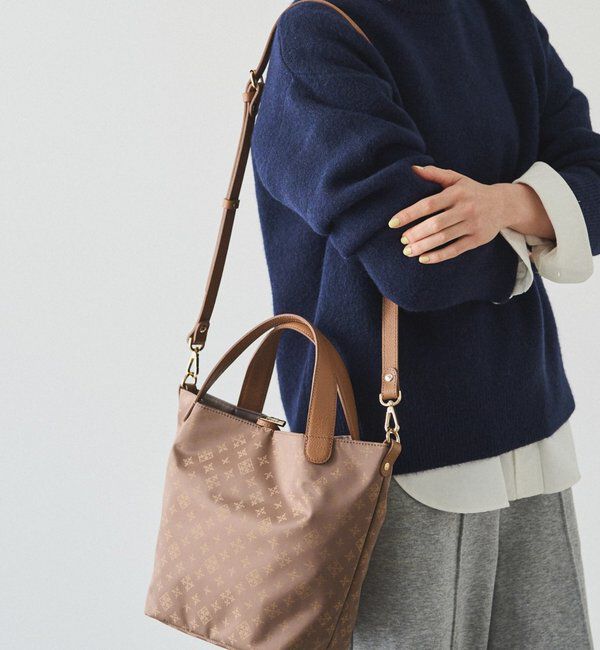  「ナイロンジャガード2WAYタウントートバッグ」|トートバッグ|モカ