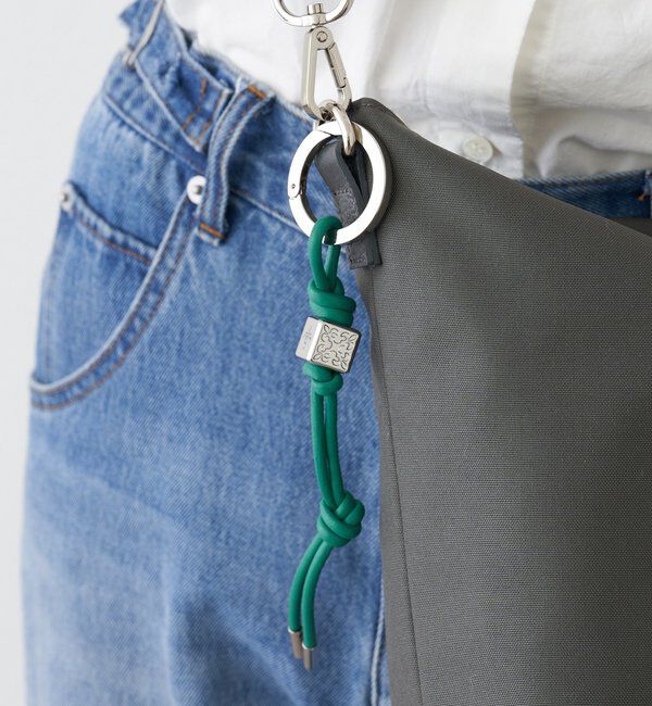  「レザーコードバッグチャーム」|チャーム・キーホルダー|グリーン