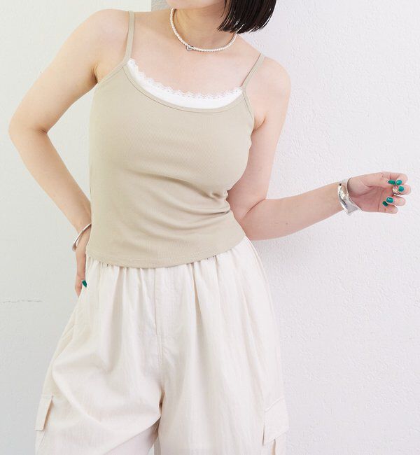  「パット付きレイヤードキャミソール」|キャミソール|