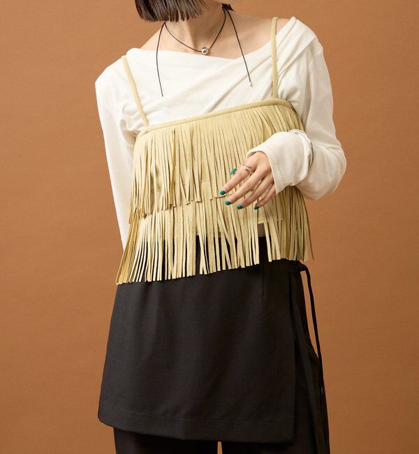 「フェイクスウェードフリンジビスチェ」|シャツ・ブラウス|