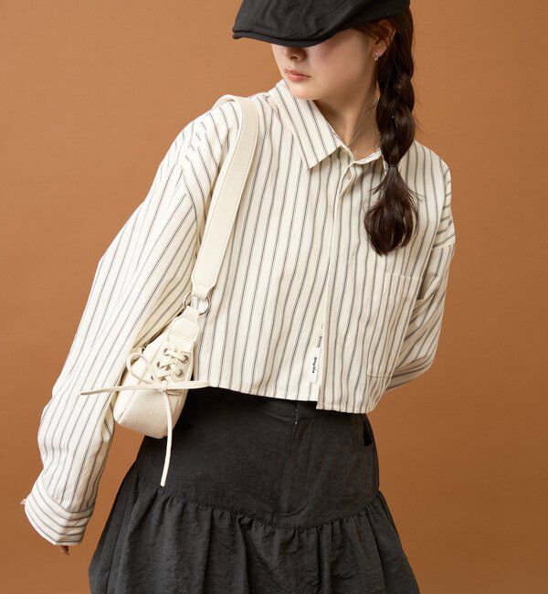  「ストライプショートシャツ」|シャツ・ブラウス|
