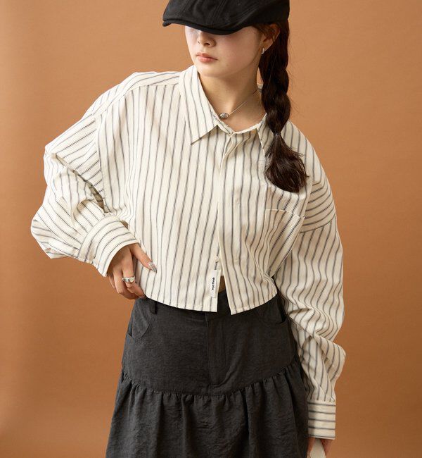  「ストライプショートシャツ」|シャツ・ブラウス|