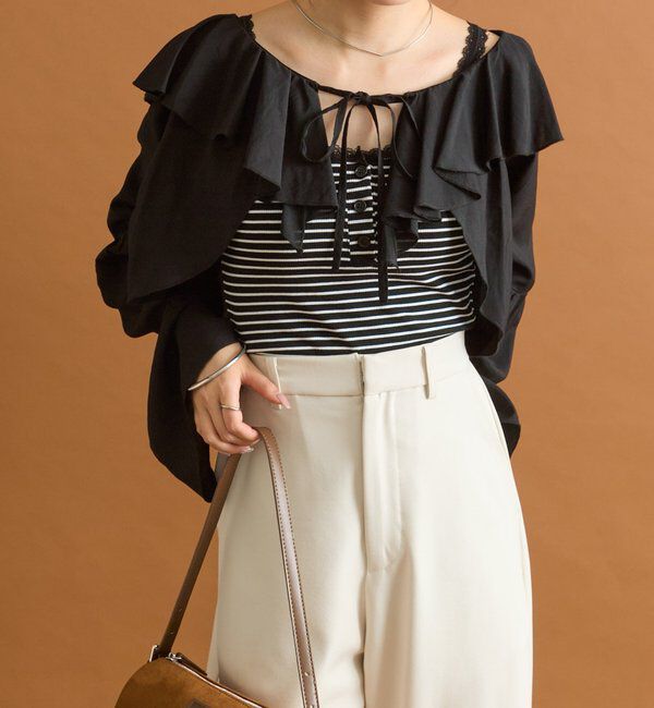  「ラッフルボレロブラウス」|シャツ・ブラウス|