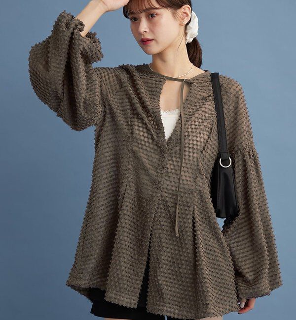  「【@akane__11.1企画】フリンジシェイプチュニック」|シャツ・ブラウス|