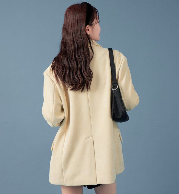  「フェイクスウェードジャケット」|テーラードジャケット|