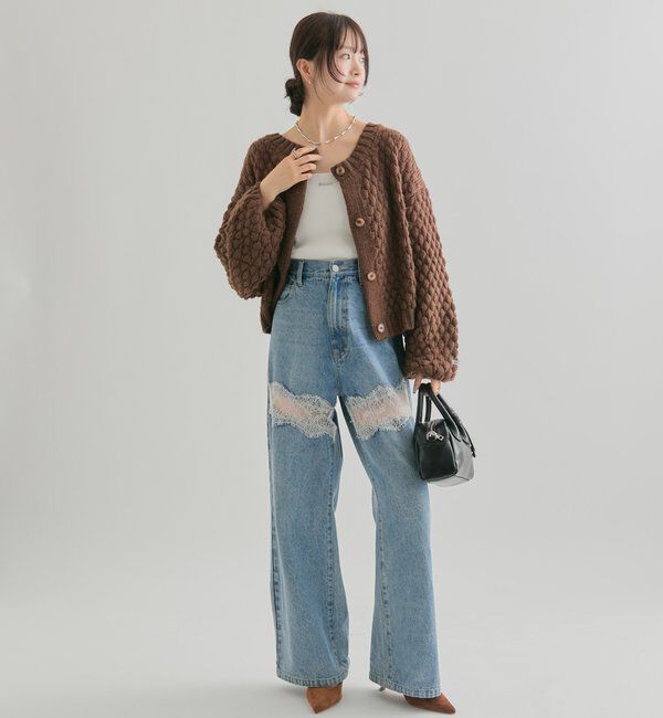  「ポコポコニットカーディガン」|カーディガン|