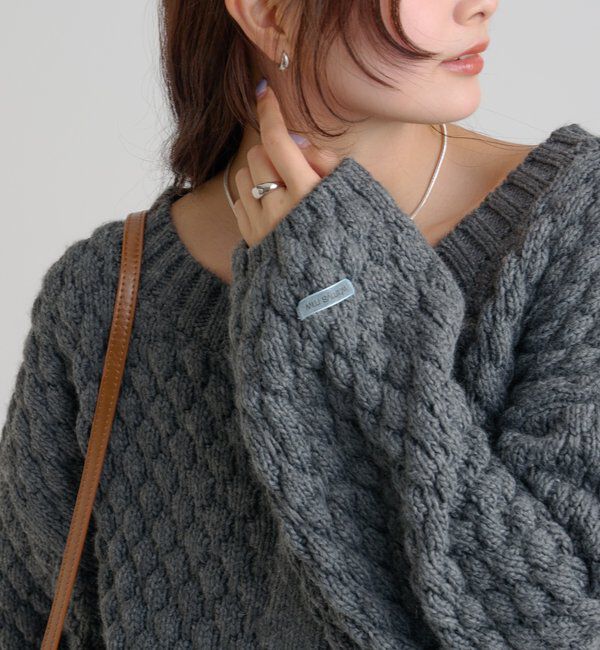  「ポコポコニットカーディガン」|カーディガン|