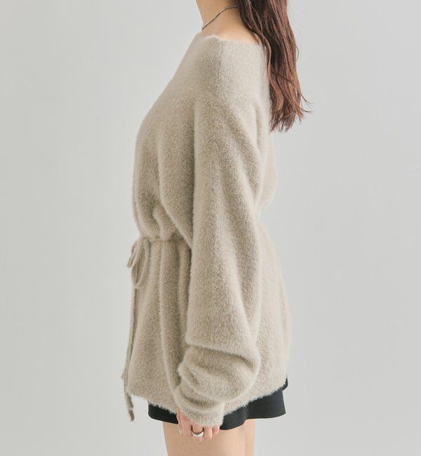 「ミンクライクワイドネックニット」|ニット・セーター|