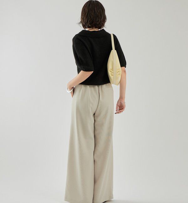  「衿付き半袖ニット」|ニット・セーター|