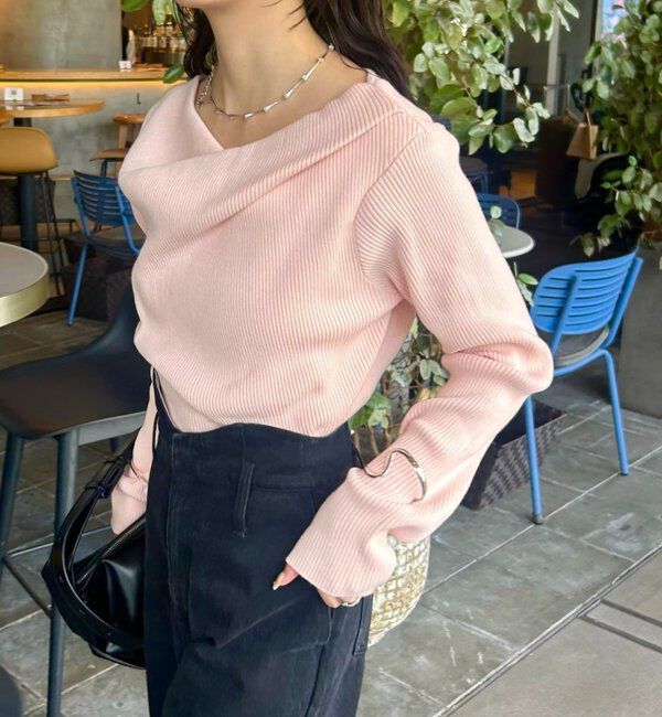  「オフショルリブニット」|ニット・セーター|