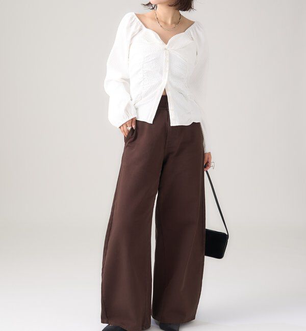  「長袖パフビスチェブラウス」|シャツ・ブラウス|