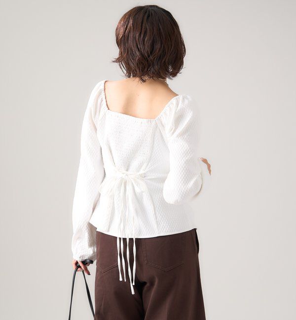  「長袖パフビスチェブラウス」|シャツ・ブラウス|