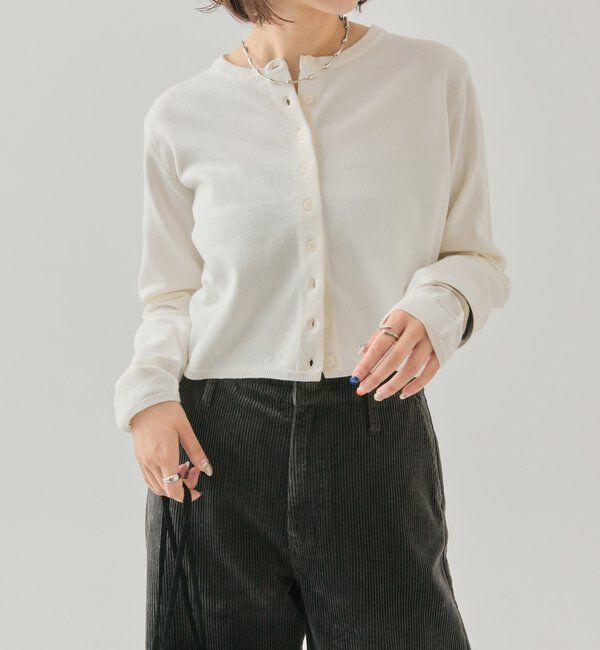  「チビボタン長袖カーディガン」|カーディガン|