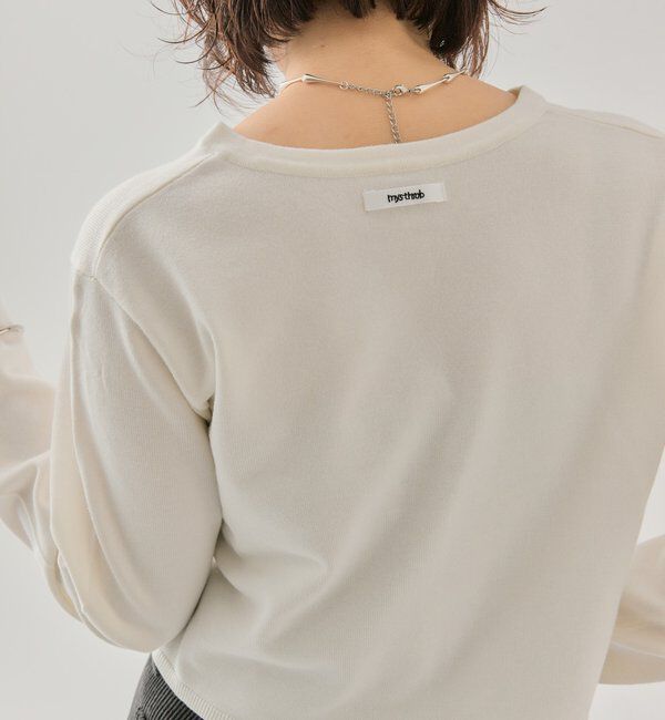  「チビボタン長袖カーディガン」|カーディガン|