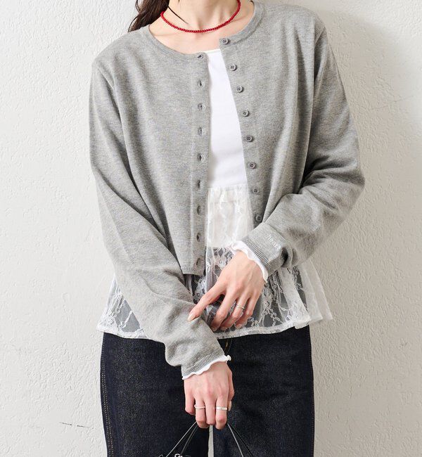  「チビボタン長袖カーディガン」|カーディガン|