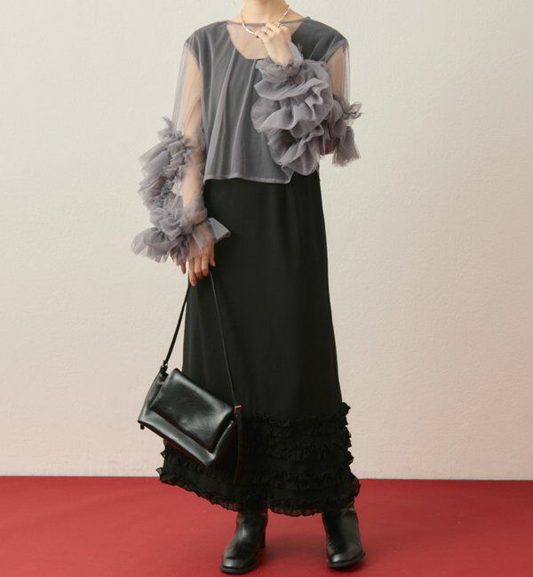  「【@____ri__125企画】ティアードフリルドレスSET」|ワンピース|