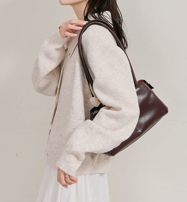  「襟付きプレートニットカーディガン」|カーディガン|