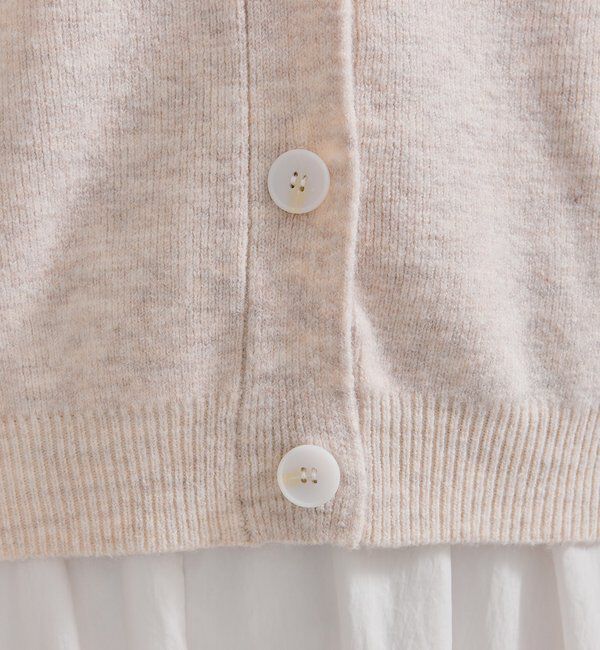  「襟付きプレートニットカーディガン」|カーディガン|