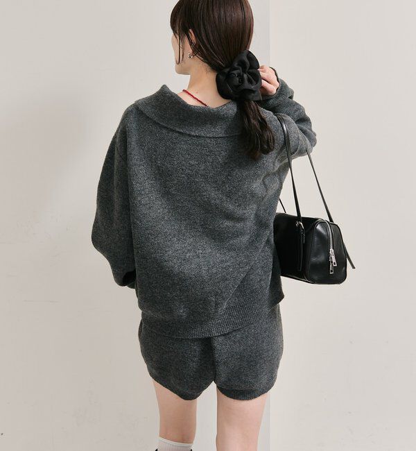  「襟付きプレートニットカーディガン」|カーディガン|